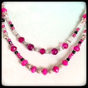🆕 ✅ WHOLE LOTTA PINK. 44 Inch OPERA NECKLACE.